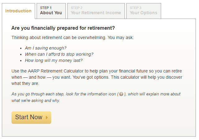 AARP Retirement Calculator