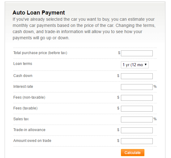 Auto Loan Repayment Calculator