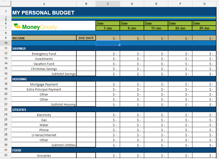 How To Create A Home Budget Spreadsheet 12 Household Budget Worksheet 